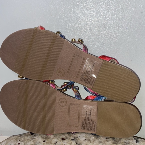 Candies Camilos Multi-Colored Rhinestone Gladiator Strappy Sandal-Women’s Size 6 - Picture 11 of 14